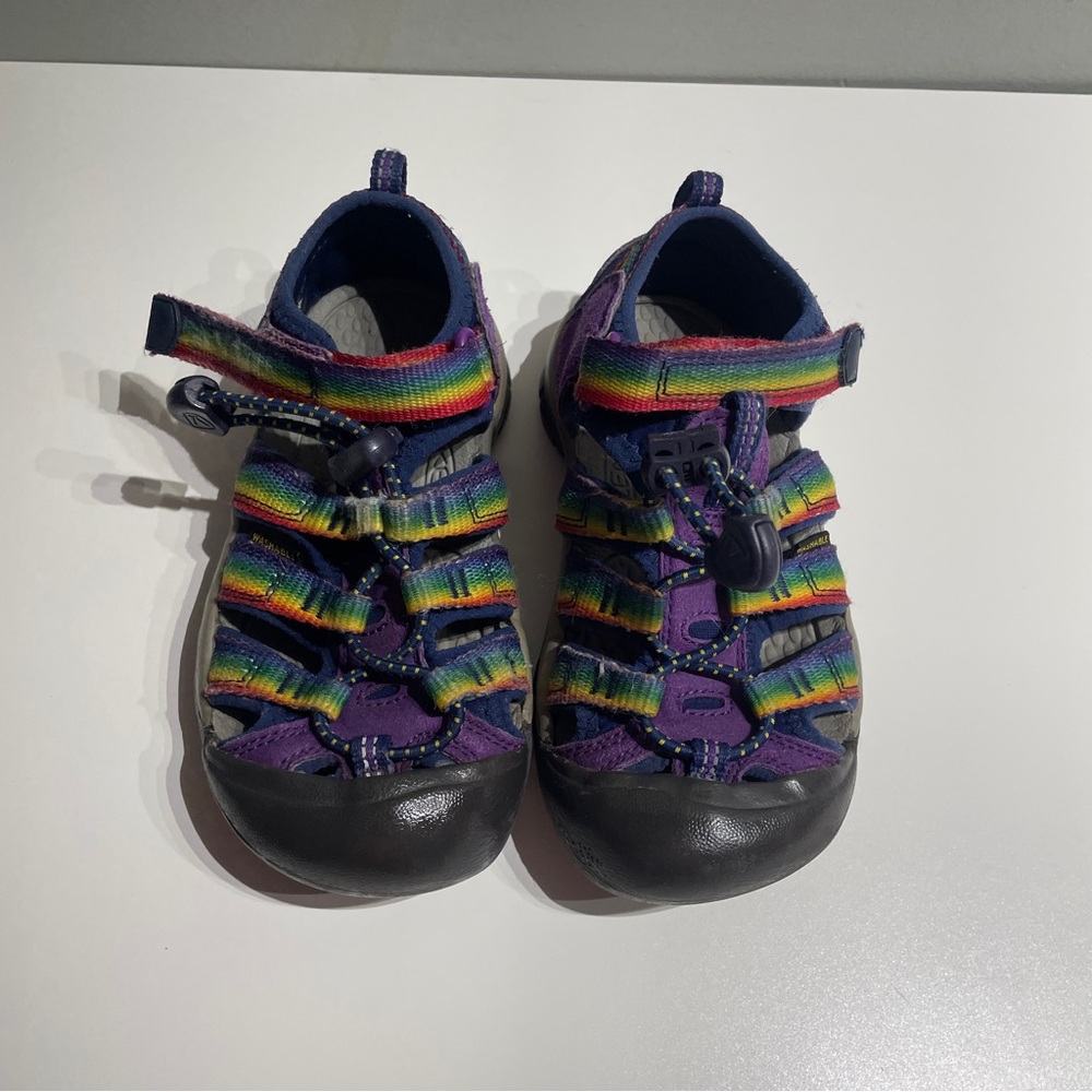 KEEN Kids Girl's Newport H2 Closed Toe Water 11 Toddler Sandals Purple Multi - Picture 2 of 10